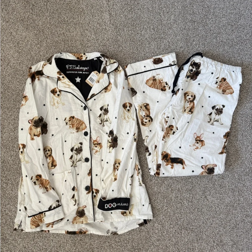 New PJ Salvage Dog Pajama Set - Picture 1 of 2